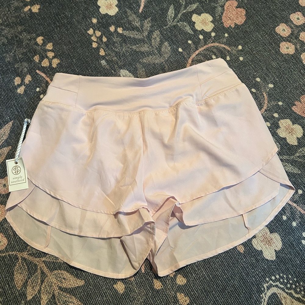 Simply Southern Light Pink Athletic Shorts